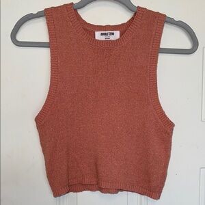 Double Zero Knitted Crop Tank Top